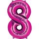 34in Bright Pink Number Balloon (8)